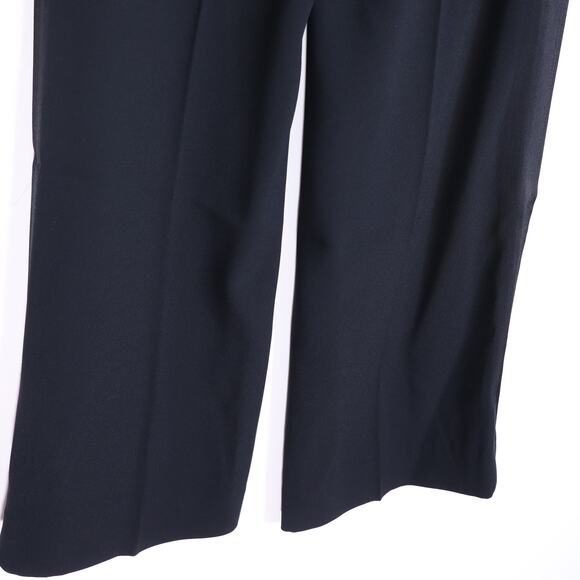 TEN Aritzia Estela Pleated Crepe Pant Black Mid Rise Wide Leg Unlined Women's 0 - Picture 9 of 12